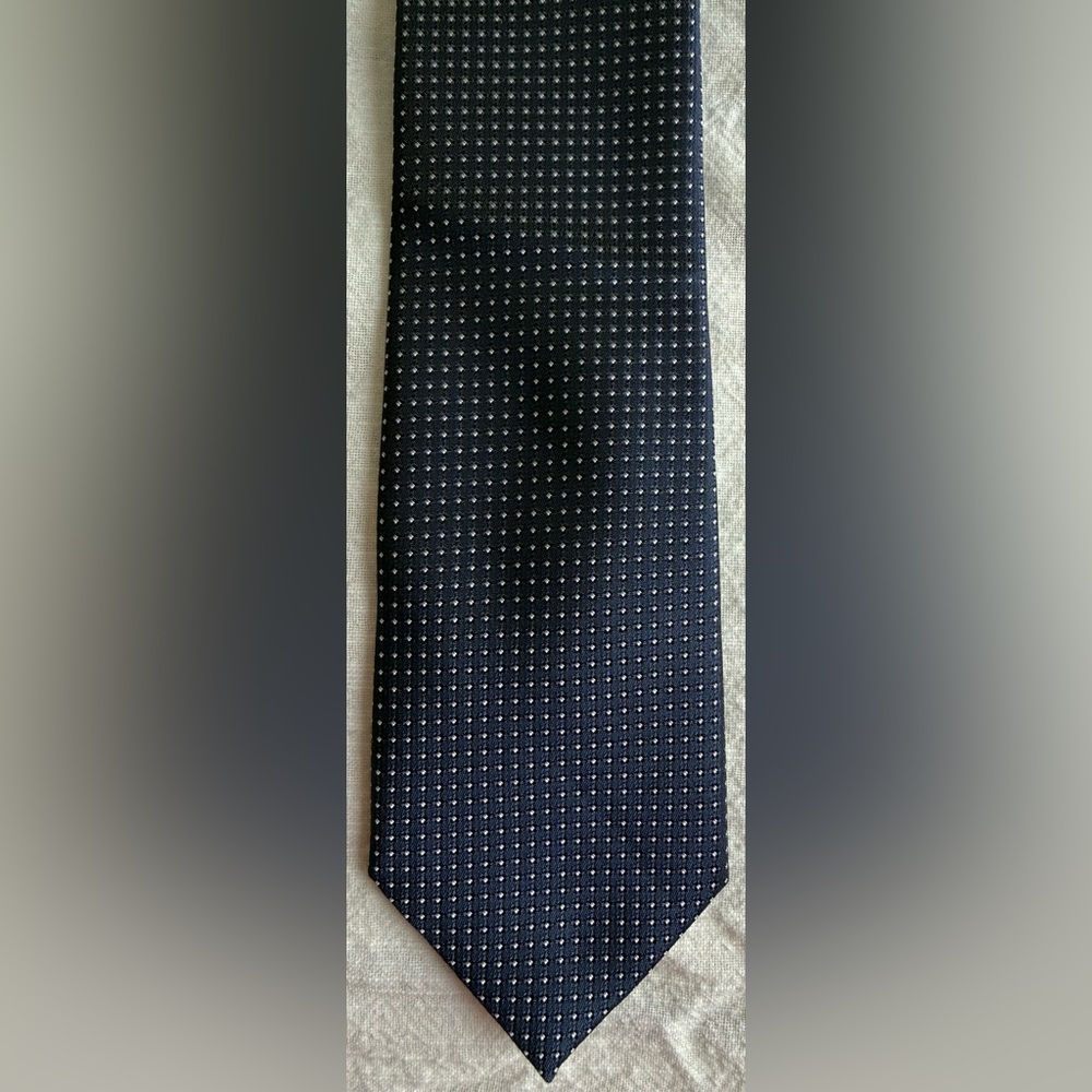 Classic Navy Blue Dotted Tie